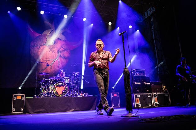 Italy: Piero Pelu 2021 The Italian rocker Piero Pelu performed last night at Marostica summer festival for his first gig after covid-19 pandemic. Italy Copyright: DenisxUlliana