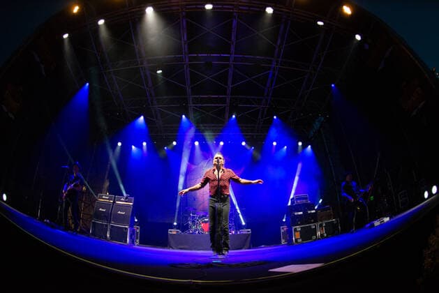 Italy: Piero Pelu 2021 The Italian rocker Piero Pelu performed last night at Marostica summer festival for his first gig after covid-19 pandemic. Italy Copyright: DenisxUlliana