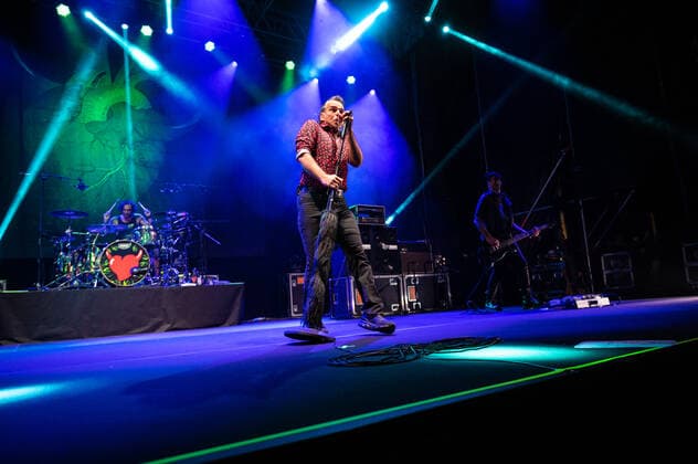 Italy: Piero Pelu 2021 The Italian rocker Piero Pelu performed last night at Marostica summer festival for his first gig after covid-19 pandemic. Italy Copyright: DenisxUlliana