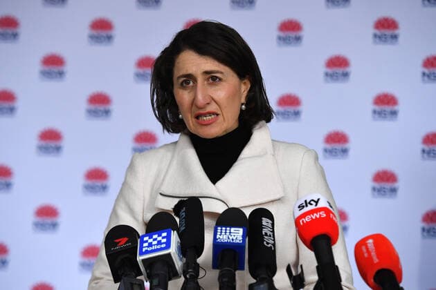GLADYS BEREJIKLIAN COVID19 PRESSER, NSW Premier Gladys Berejiklian at a press conference to provide a COVID-19 update in Sydney, Saturday, July 10, 2021. NSW recorded 50 new locally acquired cases of COVID-19 in the 24 hours to 8pm last night. ( NO ARCHIVING, EDITORIAL USE ONLY, NO USE IN BOOKS WITHOUT CONSENT SYDNEY NSW AUSTRALIA  Copyright: xMICKxTSIKASx 20210710001556184174