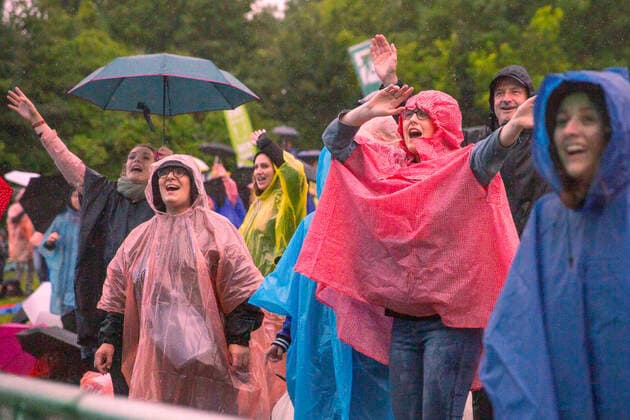 Audience at the picnic concert of Joris at the Zoopark Festwiese Erfurt, 09 07 2021 Foto:xA.xLingex xFuturexImage