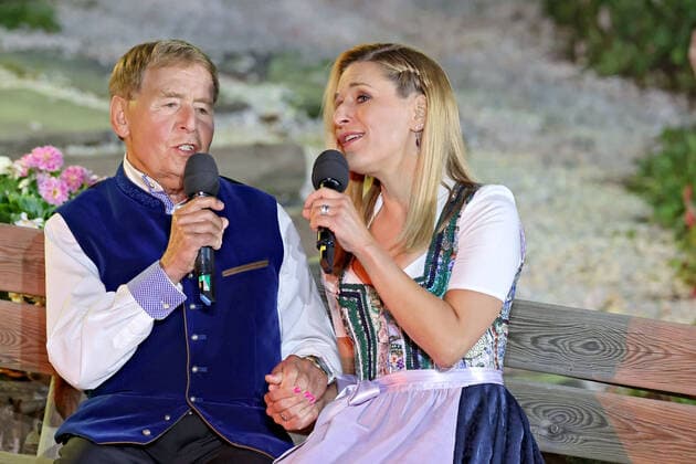 ORF Wenn die Musi spielt singer Eberhard Hertel and singer Stefanie Hertel during the dress rehearsal for the music open air Wenn die Musi spielt on 09 07 2021 in Bad Kleinkirchheim 20210710BOS0055