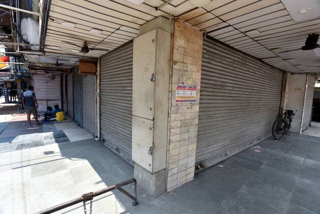 NEW DELHI, INDIA ? JULY 10: A deserted view of Gaffar Market after the Delhi Disaster Management Authority (DDMA) on Friday ordered temporary closure of Gaffar Market and Naiwala Market in central Delhi?s Karol Bagh -- popular for car accessories and electronic gadgets -- for at least two days, citing violation of Covid-19 regulations, on July 10, 2021 in New Delhi, India. In the last 10 days, the authorities have similarly cracked down on at least nine such popular markets in the city, including the Lajpat Nagar Central Market and Laxmi Nagar market. (Photo by Sonu Mehta Hindustan Times ) Two Karol Bagh Markets Temporarily Closed Over Violation Of Covid Norms