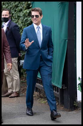 . 11 07 2021. London, United Kingdom. Tom Cruise arriving for the Mens Singles Final on day thirteen of the Wimbledon Tennis Championships in London.  xStephenxLockx xi-Imagesx IIM-22390-0020
