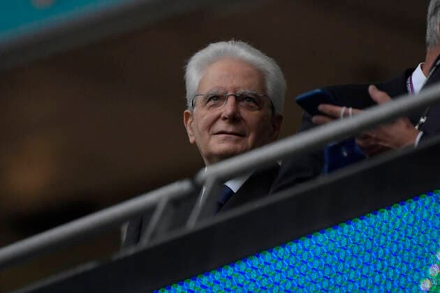 Italian President Sergio Mattarella during the Uefa Euro 2020 Final football match between Italy and England at Wembley stadium in London (England), July 11th, 2021. Photo Andrea Staccioli Insidefoto andreaxstaccioli