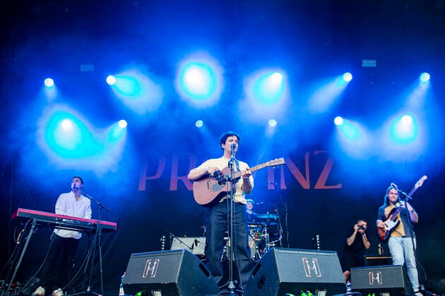 Robin Schmid, Vincent Waizenegger, Leon Sennewald and Moritz Bösing from Provinz live at the picnic concert at the Zoopark Festwiese Erfurt, 11 07 2021 Foto:xM.xKremerx xFuturexImage