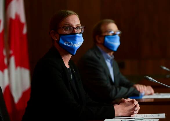 July 12, 2021, Ottawa, on, Canada: Karina Gould, Minister of International Development, and David Morley, President and CEO of UNICEF Canada hold a press conference in Ottawa on Monday, July 12, 2021, regarding Canadaâ€⠢s support for vaccination efforts in developing countries, humanitarian and conflict situations. Ottawa Canada - ZUMAc35_ 20210712_zaf_c35_002 Copyright: xSeanxKilpatrickx