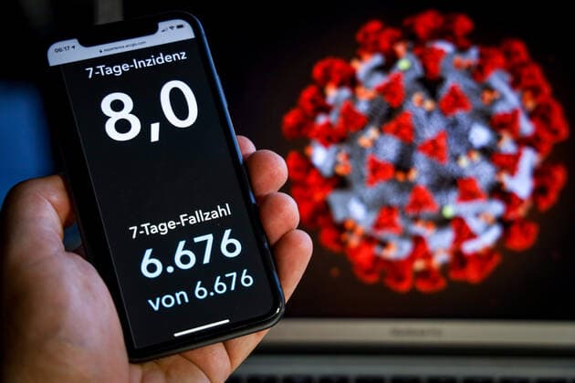 Coronavirus in Germany Covid 19 Dashboard of the Robert Koch Institute 15 07 2021 Robert Koch Institute 7 days Incidence 8.0 7 days Number of cases 6 676 COVID 19 cases 3 740 325 Addition of 1 642 compared to the previous day COVID 19 deaths 91 319 Addition of 32 compared to the previous day