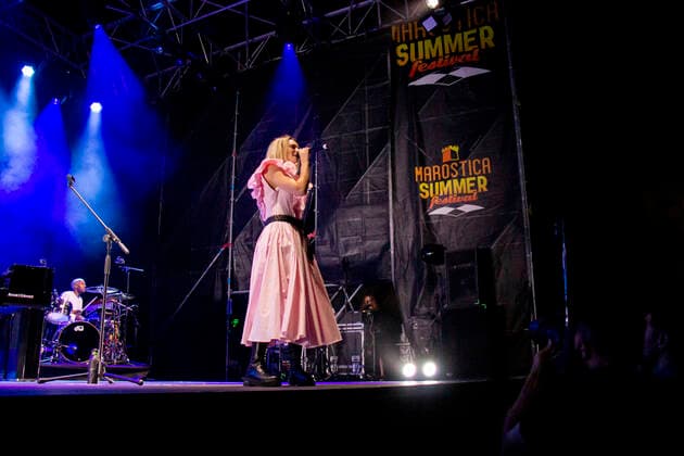 Italian Singer-songwriter Francesca Michielin At Marostica Summer Festival Italian singer-songwriter Francesca Michielin on the stage of Marostica Summer Festival, with her Tour Fuori dagli Spazi , in Marostica, Italy, on July 15, 2021. Marostica Italy lamacchia-notitle210714_npX7U  Copyright: xMimmoxLamacchiax