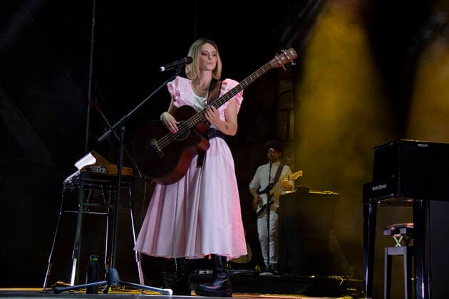 Italian Singer-songwriter Francesca Michielin At Marostica Summer Festival Italian singer-songwriter Francesca Michielin on the stage of Marostica Summer Festival, with her Tour Fuori dagli Spazi , in Marostica, Italy, on July 15, 2021. Marostica Italy lamacchia-notitle210714_npZMA  Copyright: xMimmoxLamacchiax