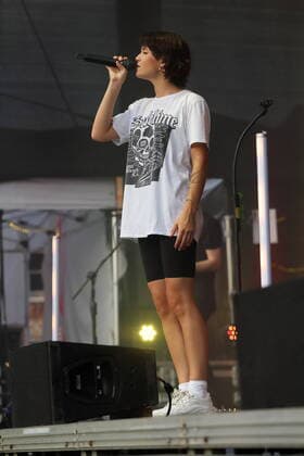 Charlotte Rezbach aka Lotte at a concert at the Waschhaus in Potsdam, 15 July 2021 Waschhaus Open Air