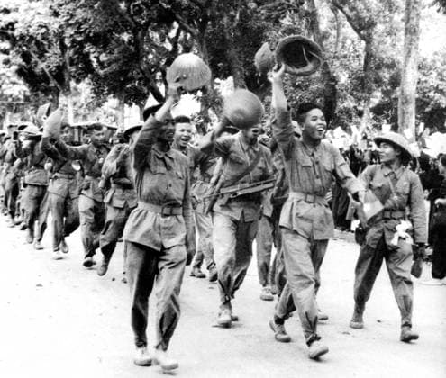 IMAGO History, Vietnamkrieg: 1955-1975 The First Indochina War (also known as the French Indochina War, Anti-French War, Franco-Vietnamese War, Franco-Vietminh War, Indochina War, Dirty War in France, and Anti-French Resistance War in contemporary Vietnam) was fought in French Indochina from December 19, 1946, until August 1, 1954.<br ><br > The war took place between the French Union s French Far East Expeditionary Corps, led by France and supported by Emperor Báº£o Äáº¡i s Vietnamese National Army against the Viá»‡t Minh, led by Há» Chi Minh and Vo NguyÃªn Giap.<br ><br > Most of the fighting took place in Tonkin in Northern Vietnam, although the conflict engulfed the entire country and also extended into the neighboring French Indochina protectorates of Laos and Cambod xSupplier:xCPAxMediaxCo.xLtd.x Copyright: xx