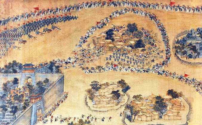 The Taiping Rebellion was a widespread civil war in southern China from 1850 to 1864, led by heterodox Christian convert Hong Xiuquan, who, having received visions, maintained that he was the younger brother of Jesus Christ, against the ruling Manchu-led Qing Dynasty. About 20 million people died, mainly civilians, in one of the deadliest military conflicts in history.<br ><br > Hong established the Taiping Heavenly Kingdom with its capital at Nanjing. The Kingdom s army controlled large parts of southern China, at its height containing about 30 million people. The rebels attempted social reforms believing in shared property in common and the replacement of Confucianism, Buddhism and Chinese folk religion with a form of Christianity.<br xSupplier:xCPAxMediaxCo.xLtd.x Copyright: xx
