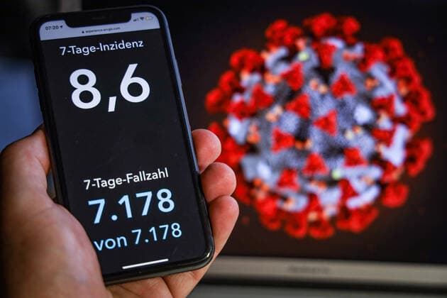 Coronavirus in Germany Covid 19 Dashboard of the Robert Koch Institute 16 07 2021 Robert Koch Institute 7 days Incidence 8.6 7 days Number of cases 7 178 COVID 19 cases 3 741 781 Addition of 1 456 compared to the previous day COVID 19 deaths 91 337 Addition of 18 compared to the previous day