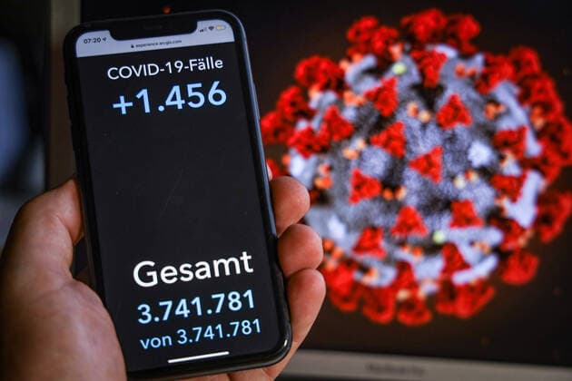 Coronavirus in Germany Covid 19 Dashboard of the Robert Koch Institute 16 07 2021 Robert Koch Institute 7 days Incidence 8.6 7 days Number of cases 7 178 COVID 19 cases 3 741 781 Addition of 1 456 compared to the previous day COVID 19 deaths 91 337 Addition of 18 compared to the previous day