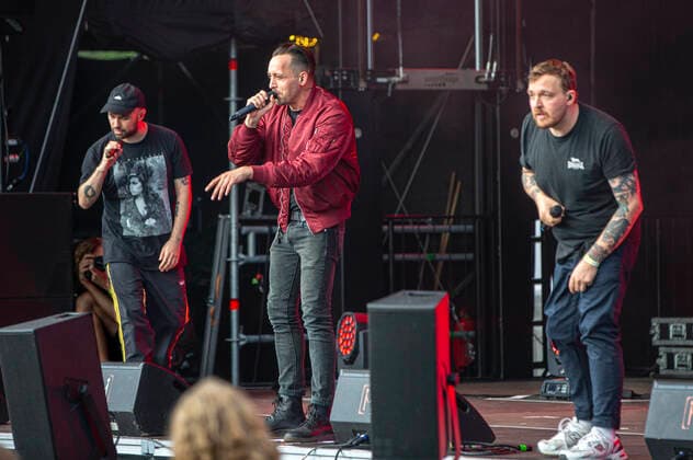 Koljah, Danger Dan and Panik Panzer from the Antilopen Gang live at the Picnic Concert at the Zoopark Festwiese Erfurt, 15 07 2021 Foto:xA.xLingex xFuturexImage