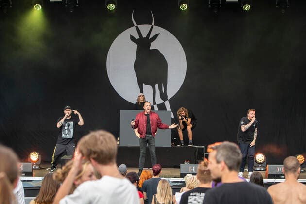 Koljah, Danger Dan and Panik Panzer from the Antilopen Gang live at the Picnic Concert at the Zoopark Festwiese Erfurt, 15 07 2021 Foto:xA.xLingex xFuturexImage