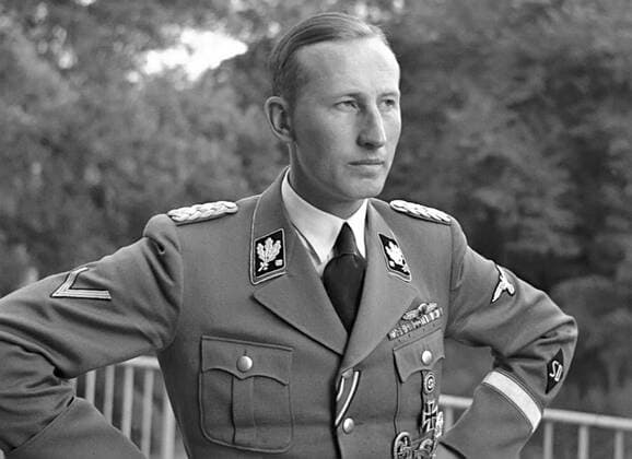 Reinhard Tristan Eugen Heydrich (7 March 1904 4 June 1942) was a high-ranking German Nazi official during World War II, and one of the main architects of the Holocaust. He was SS-Obergruppenführer und General der Polizei (Senior Group Leader and Chief of Police) as well as chief of the Reich Main Security Office (including the Gestapo, Kripo, and SD).<br ><br > He was also Stellvertretender Reichsprotektor (Deputy Acting Reich-Protector) of Bohemia and Moravia, in what is now the Czech Republic. Heydrich chaired the January 1942 Wannsee Conference, which formalised plans for the Final Solution to the Jewish Question the deportation and genocide of all Jews in German-occupied Europe.<br ><br > Heydrich was attacked in Prague on 27 M xSupplier:xCPAxMediaxCo.xLtd.x Copyright: xx
