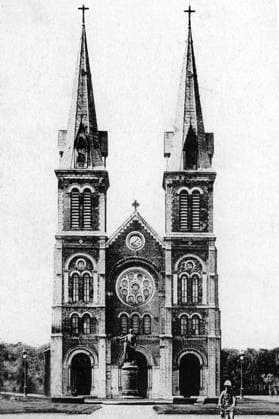 Saigon Notre-Dame Basilica, officially Basilica of Our Lady of The Immaculate Conception is a cathedral located in Ho Chi Minh City (Saigon). Established by French colonists, the cathedral was constructed between 1863 and 1880. It has two bell towers, reaching a height of 58 meters (190 feet).<br ><br > Former Emperor Báº£o Ä?áº¡i made Saigon the capital of the State of Vietnam in 1949 with himself as head of state. After the Viá»‡t Minh gained control of North Vietnam in 1954, it became common to refer to the Saigon government as South Vietnam .<br ><br > The government was renamed the Republic of Vietnam when Báº£o Ä?áº¡i was deposed by his Prime Minister Ngo Dinh Diem in a fraudulent referendum in 1955. Saigon and Cholon, an adjacent xSupplier:xCPAxMediaxCo.xLtd.x Copyright: xx