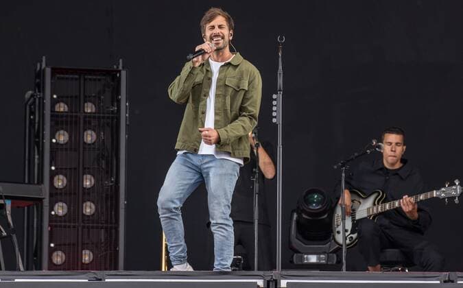 Singer Songwriter Max Giesinger 15 07 2021 Singer Songwriter Max Giesinger at the Strandkorb Open Air in the BRITA Arena Wiesbaden Wiesbaden BRITA Arena Hessen