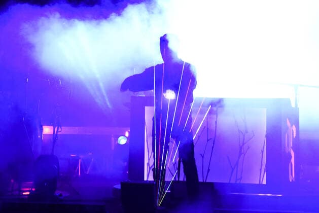 Dardust Live in his Storm and Drugs Tour The show with Lasers during Dardust Storm and Drugs Live, Italian singer concert in Gardone Riviera, Italy, 16 July 2021  Copyright: xLiveMedia SimonexPiccirillix xIPx xLiveMediax 0