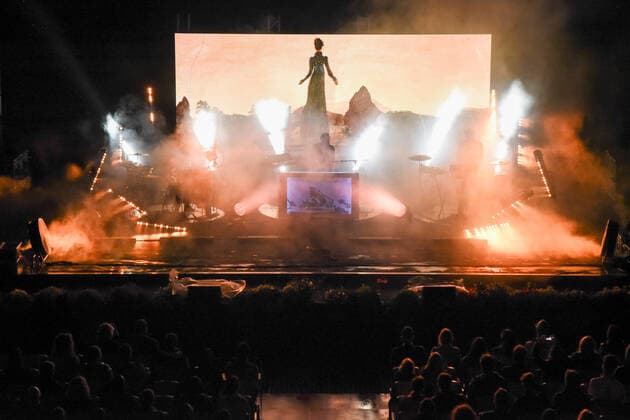 Dardust Live in his Storm and Drugs Tour during Dardust Storm and Drugs Live, Italian singer concert in Gardone Riviera, Italy, 16 July 2021  Copyright: xLiveMedia SimonexPiccirillix xIPx xLiveMediax 0