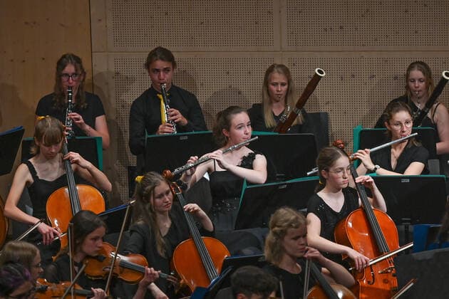 Concert of the UAS UPPERAUSTRIANSINFONIETTA at the Kulturzentrum Mezzo, in Ohlsdorf, as part of the Salzkammergut Festwochen Gmunden, on 16 07 21 The picture shows a part of the Youth Orchestra 2021 Concert of the UAS UPPERAUSTRIANSINFONIETTA at the Kulturzentrum Mezzo, in Ohlsdorf, as part of the Salzkammergut Festwochen Gmunden, on 16 07 21