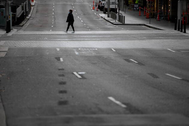 NSW CORONAVIRUS COVID19, A general view of the central business district in Sydney, Saturday, July 17, 2021. The stay-at-home orders for coronavirus-hit Greater Sydney and surrounds have been tightened with the lockdown extended for a further 2 weeks. ( NO ARCHIVING, EDITORIAL USE ONLY, NO USE IN BOOKS WITHOUT CONSENT SYDNEY NSW AUSTRALIA  Copyright: xDANxHIMBRECHTSx 20210717001557872991