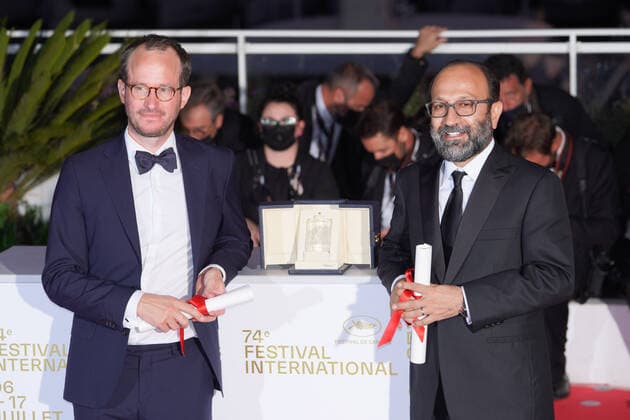 Asghar Farhadi - Juho Kuosmanen CELEBRITES : 74 eme Festival de Cannes - Remise des prix - Cannes - 17 07 2021 NorbertScanella PanoramiC 