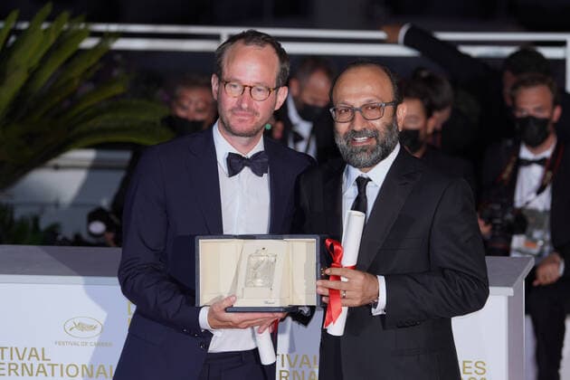 Asghar Farhadi - Juho Kuosmanen CELEBRITES : 74 eme Festival de Cannes - Remise des prix - Cannes - 17 07 2021 NorbertScanella PanoramiC 