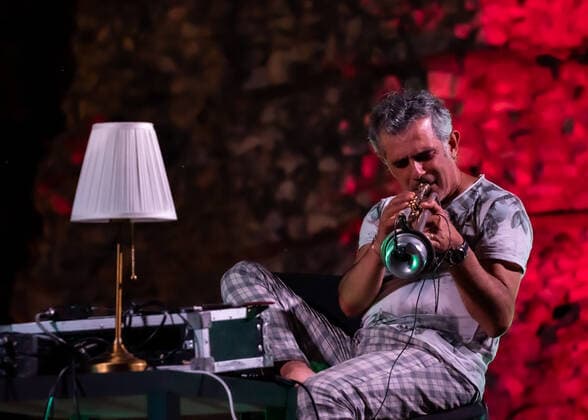 Italy: Napoli Jazz Club - Paolo Fresu Trio Tempo di Chet - Paolo Fresu Trio Old Roman Theather of Benevento - Italy - Paolo Fresu Benevento Benevento Italy Copyright: GiovannixEsposito