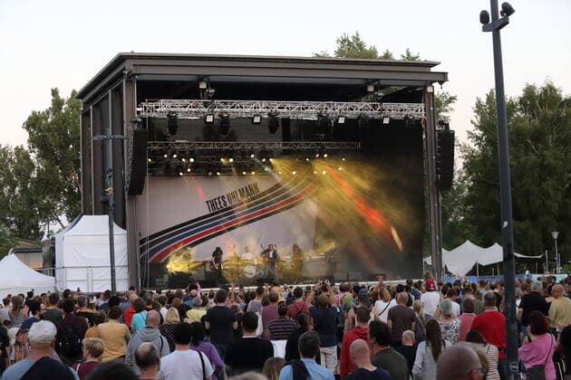 Thees Uhlmann at a concert at the Waschhaus in Potsdam, 17 July 2021 Waschhaus Open Air