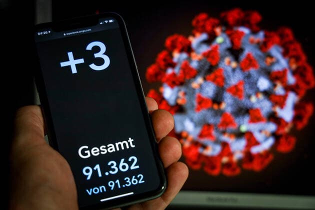 Coronavirus in Germany Covid 19 Dashboard of the Robert Koch Institute 18 07 2021 Robert Koch Institute 7 days Incidence 10.0 7 days Number of cases 8 344 COVID 19 cases 3 744 681 Addition of 1 292 compared to the previous day COVID 19 deaths 91 362 Addition of 3 compared to the previous day