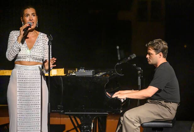 Copenhagen Jazz Festival 2021 The Danish singer Coco O on stage in the DR Concert Hall on Saturday 17 July 2021 in a duo concert with pianist and producer August Rosenbaum, one of the co-creators of her critically acclaimed new album It s a Process, Copenhagen  Copyright: TorbenxChristensen TorbenxChristensenx COP106 spdk20210718-004711-L