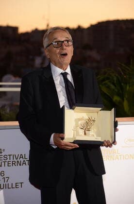 July 17, 2021, CANNES, France: Marco Bellocchio poses with the Honorary Award during the 74th annual Cannes Film Festival on July 17, 2021 in Cannes, France. CANNES France - ZUMAi09_ 20210717_zaf_i09_018 Copyright: xFrederickxInjimbertx