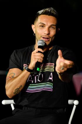 18.07.2021 Padova Pride Village 2021 Marco Carta at the Pride Village with the new single Mala Suerte Marco Carta, winner of Amici and Sanremo, at the Pride Village to present his new single Mala Suerte a mix of new sounds for the summer, produced by the internationally renowned DJs and producer Angemi and Mauro Pilato, which anticipates the release of the singer s next album, scheduled for autumn 2021. In the photo Marco Carta  Copyright: xMBTargetx xIPAx xx
