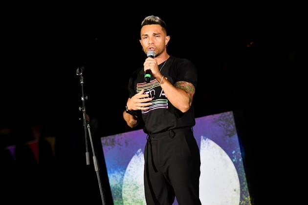 18.07.2021 Padova Pride Village 2021 Marco Carta at the Pride Village with the new single Mala Suerte Marco Carta, winner of Amici and Sanremo, at the Pride Village to present his new single Mala Suerte a mix of new sounds for the summer, produced by the internationally renowned DJs and producer Angemi and Mauro Pilato, which anticipates the release of the singer s next album, scheduled for autumn 2021. In the photo Marco Carta  Copyright: xMBTargetx xIPAx xx