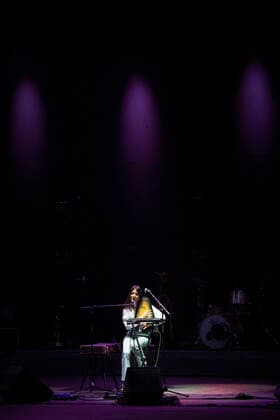 Rome 17 07 2021 Almost a year after his last Roman concerts, Saturday 17 July 2021, Diodato is back on the stage of the Cavea Auditorium Parco della Musica in Rome In the photo Greta Zuccoli  Copyright: xBarbaraxAmendolax xIPAx xBarbaraxAmendolax