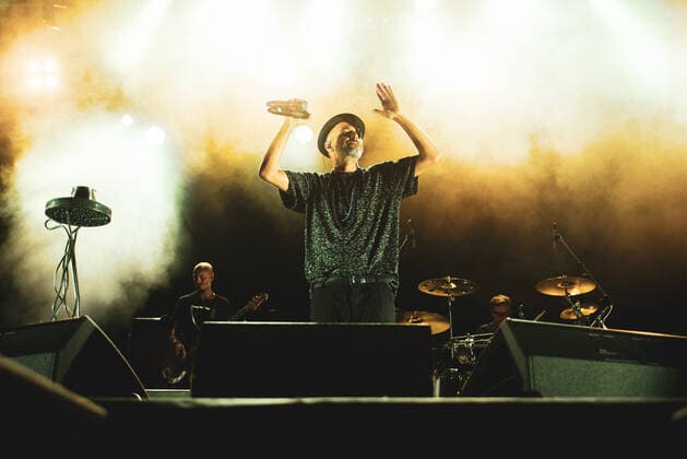 Subsonica Konzert beim Flowers Festival in Collegno Italy: Subsonica 2021 FLOWERS FESTIVAL, COLLEGNO, ITALY JULY 17TH: Samuel Romano, singer of the Italian rock pop band Subsonica, performing live on stage for the band s first summer 2021 tour concert. FOR EDITORIAL USE ONLY - Alessandro Bosio Collegno Torino Italy Copyright: AlessandroxBosio