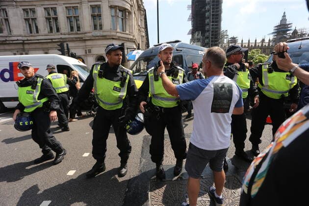 . 19 07 2021. London, United Kingdom. Anti Lockdown Protest. Covid deniers and other conspiracy theorists groups stage protest, Westminster.  xMartynxWheatleyx xi-Imagesx IIM-22428-0018