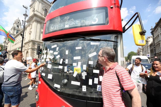 July 19, 2021, London, England, United Kingdom: Anti-lockdown and anti-vaccine protesters stage a demonstration in central London. Almost all coronavirus restrictions including social distancing and mask wearing are lifted in England from today onwards. The final stage of lockdown lifting acmes as countryÃ¢â‚¬â ¢s Health Secretary Sajid Javid tested positive for coronavirus and Prime Minister Boris Johnson and Chancellor RIshi Sunak pinged by NHS app and. Started self-isolation. London United Kingdom - ZUMAs262 20210719_zip_s262_076 Copyright: xTayfunxSalcix
