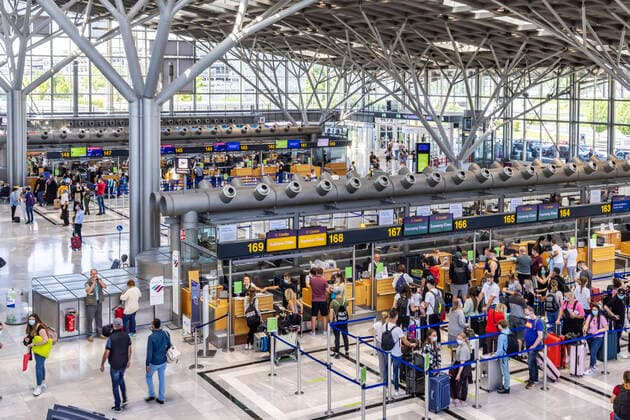 Stuttgart Airport Terminal Manfred Rommel Airport Germany, Baden Württemberg, Stuttgart, 18 07 2021
