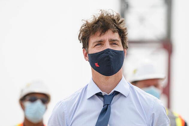 July 19, 2021, Brampton, on, Canada: Prime Minister Justin Trudeau makes an announcement at a press conference in Brampton, Ont., on Monday, July 19, 2021. Brampton Canada  - ZUMAc35_ 20210719_zaf_c35_036 Copyright: xChristopherxKatsarovx
