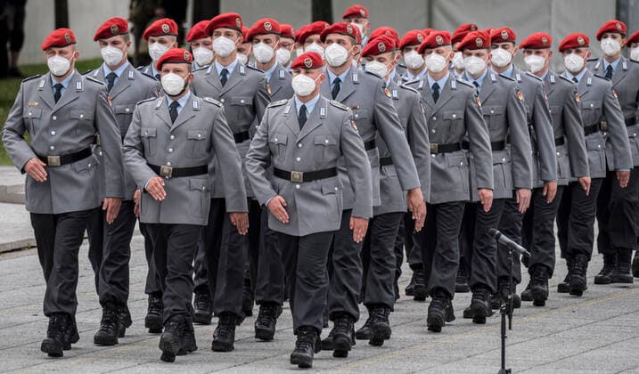 Ceremonial pledge in the Bendlerblock Europe, Germany, Berlin, 20 07 2021 Recruits take their pledge on the anniversary of the German Resistance on 20 July With this annual ceremony, the B
