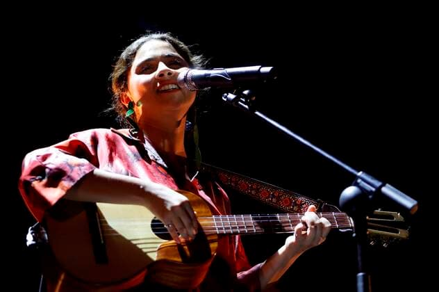 Mexican singer and composer Silvana Estrada performs on stage during her concert at the Royal Palace Jazz Festival in Madrid, Spain, 20 July 2021. Silvana Estrada at Royal Palace Jazz Festival !ACHTUNG: NUR REDAKTIONELLE NUTZUNG!  Copyright: xMariscalx GRAF2580 20210720-80d1fe4c40abcbe1d0b6f2a8d582e7479ca7dfc8