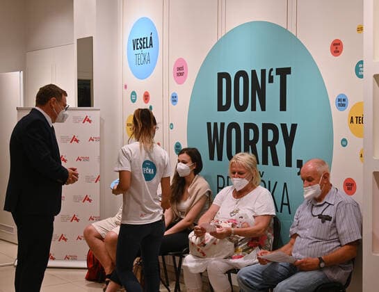 The new vaccination center against covid-19 was opened in Olympia Shopping Centre, Brno, Czech Republic, on Wednesday, July 21, 2021. Further such vaccination centres are to open at railway stations in Czechia, mainly in regional capitals and important transport hubs. (CTKxPhoto IgorxZehl) CTKPhotoP2021072105952  zeh
