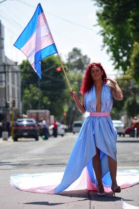 Deputies Approve Gender Identity Law in the State of Mexico TOLUCA, MEXICO - JULY 20: Transgender community, take part during the celebration of the approval of the Gender Identity Law, outside the Chamber of Deputies of the State of Mexico, after the deputies approved the Gender Identity Law , with which the name and sex in the birth certificates. The reform will allow a person who decides to change gender to rectify her birth certificate before the Civil Registry so that a name and gender according to her identity can be recorded. On July 20, 2021 in Toluca, Mexico. Copyright: xAmareshxV.xNarrox EYEPIXGROUP_AVN_20072021_10746