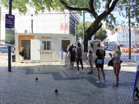 July 22, 2021, Lisbon, Portugal: Movement in places much sought after by tourists at Alcantara Norte Dock, in Lisbon, on Thursday (22). There is also a tent for rapid testing of Covid-19 at Cais do Sodre station.  Copyright: xEdsonxdexSouzax