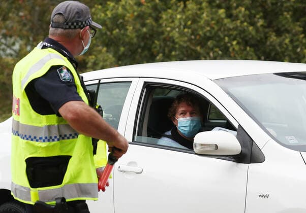 QLD BORDER COVID-19 CLOSURE, Scenes on the Gold Coast Highway at the Queensland and New South Wales border on the Gold Coast, Friday, July 23, 2021. ( NO ARCHIVING, EDITORIAL USE ONLY, NO USE IN BOOKS WITHOUT CONSENT GOLD COAST QLD AUSTRALIA  Copyright: xJASONxO BRIENx 20210723001559310868
