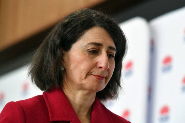 GLADYS BEREJIKLIAN COVID19 PRESSER, NSW Premier Gladys Berejiklian leaves after a press conference to provide a COVID-19 update in Sydney. Friday, July 23, 2021. NSW recorded 136 new locally acquired cases of COVID-19 in the 24 hours to 8pm last night. ( NO ARCHIVING, EDITORIAL USE ONLY, NO USE IN BOOKS WITHOUT CONSENT SYDNEY NSW AUSTRALIA  Copyright: xMICKxTSIKASx 20210723001559332205